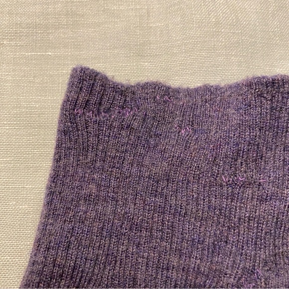 FLAWED Charlie & Robin Anthropologie purple scarf-wrapped wool sweater - Picture 15 of 15